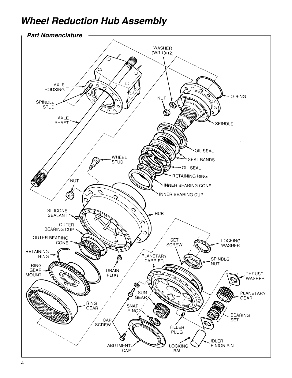 Wheel reduction hub assembly | Spicer Drive Axles Service Manual Wheel Reduction Drive Axles (EA-50) User Manual | Page 6 / 28