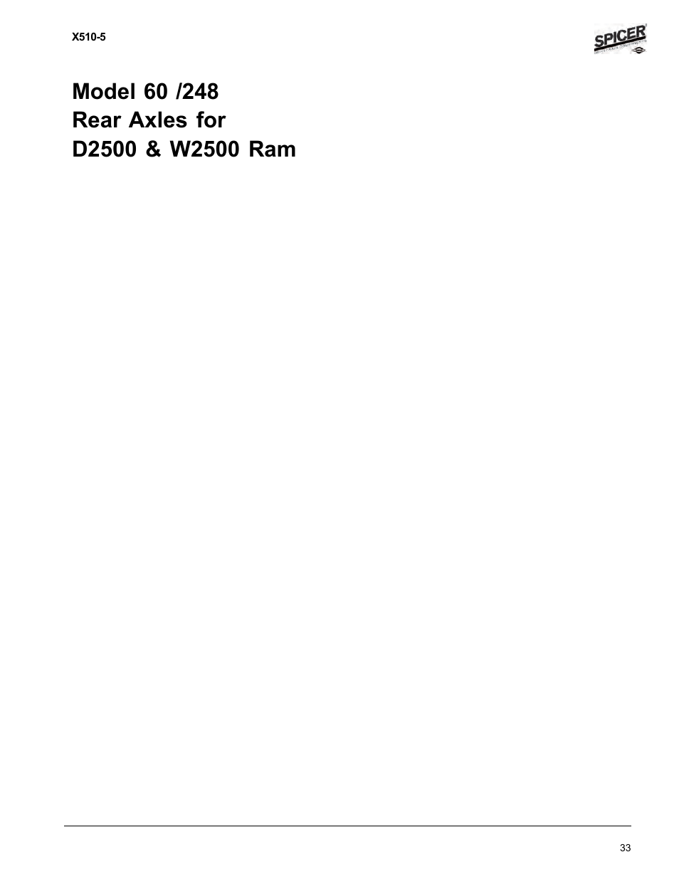 Model 60/248 rear | Spicer Dodge 1999-2001 Light Duty Axle Applications User Manual | Page 35 / 57