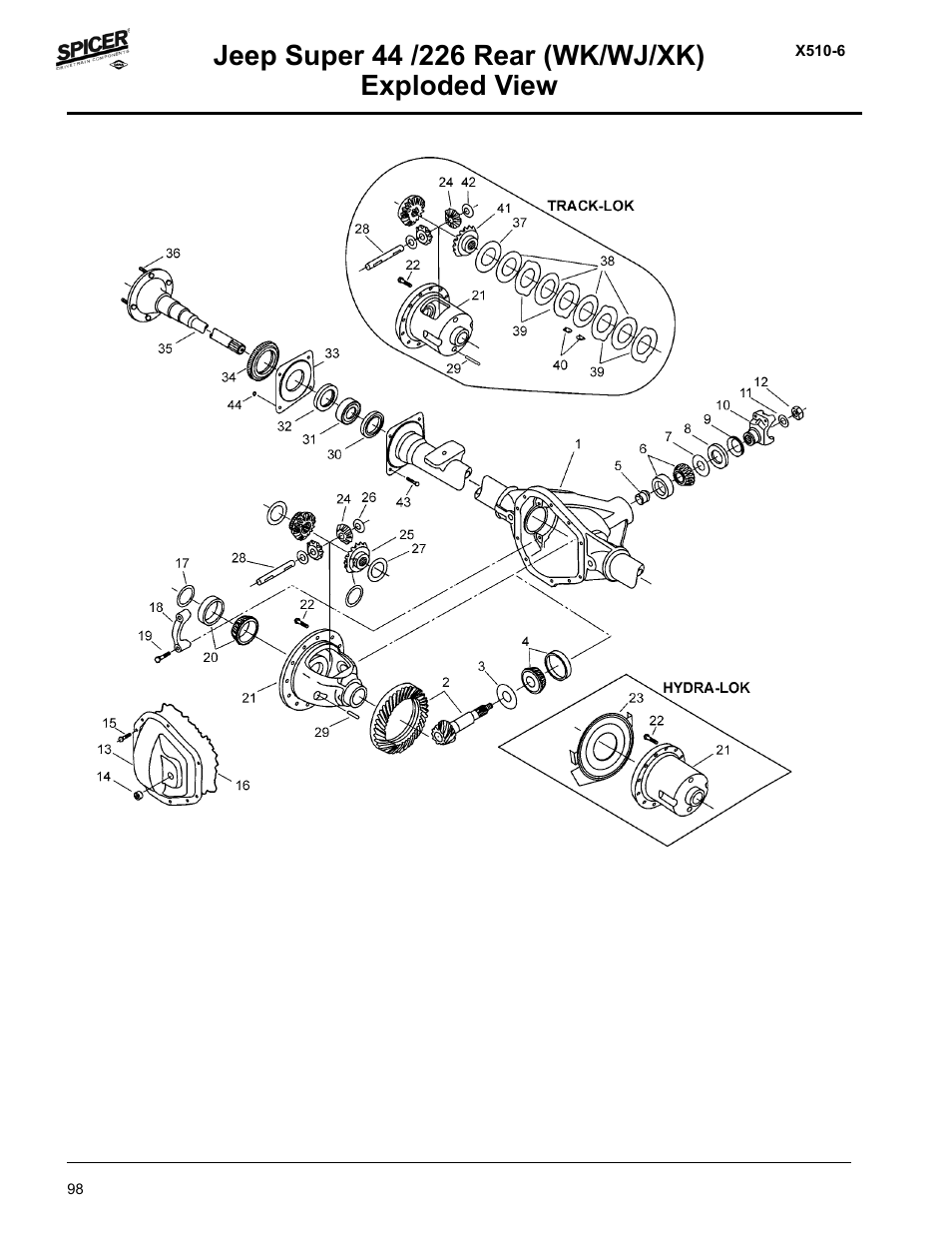 Spicer Jeep Applications 1999-2011 Light Axle Parts User Manual | Page 100 / 120