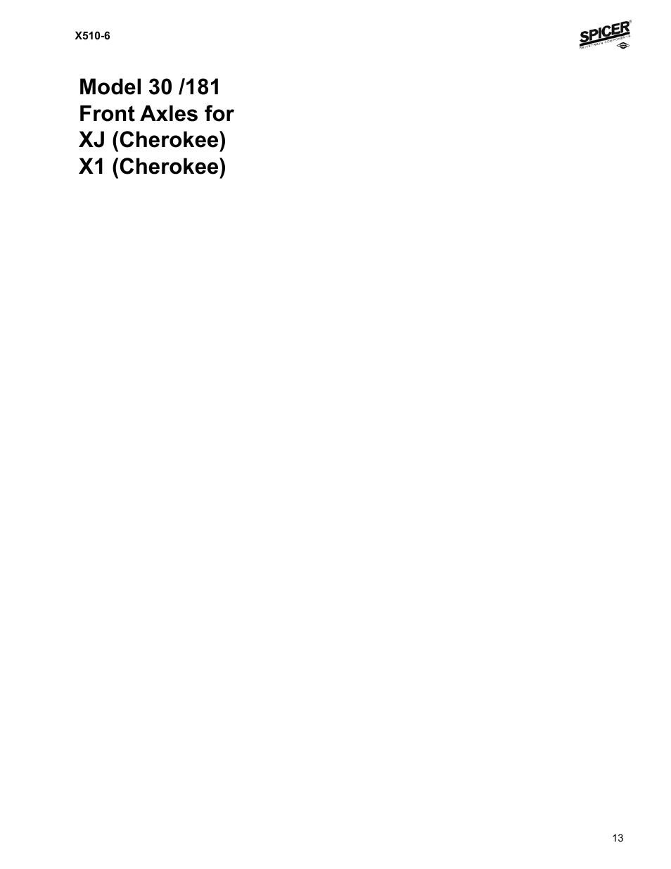 Spicer Jeep Applications 1999-2011 Light Axle Parts User Manual | Page 15 / 120