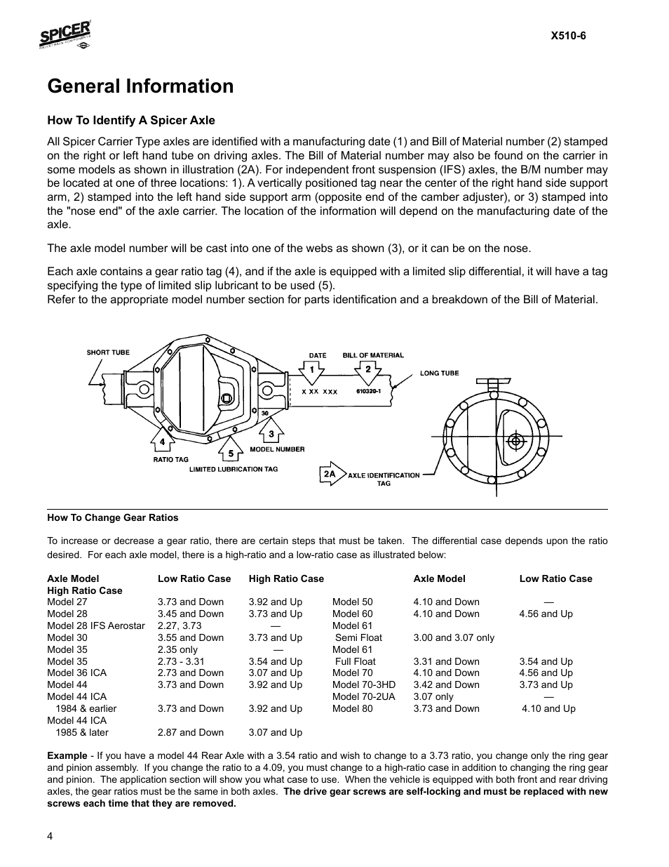 General information | Spicer Jeep Applications 1999-2011 Light Axle Parts User Manual | Page 6 / 120