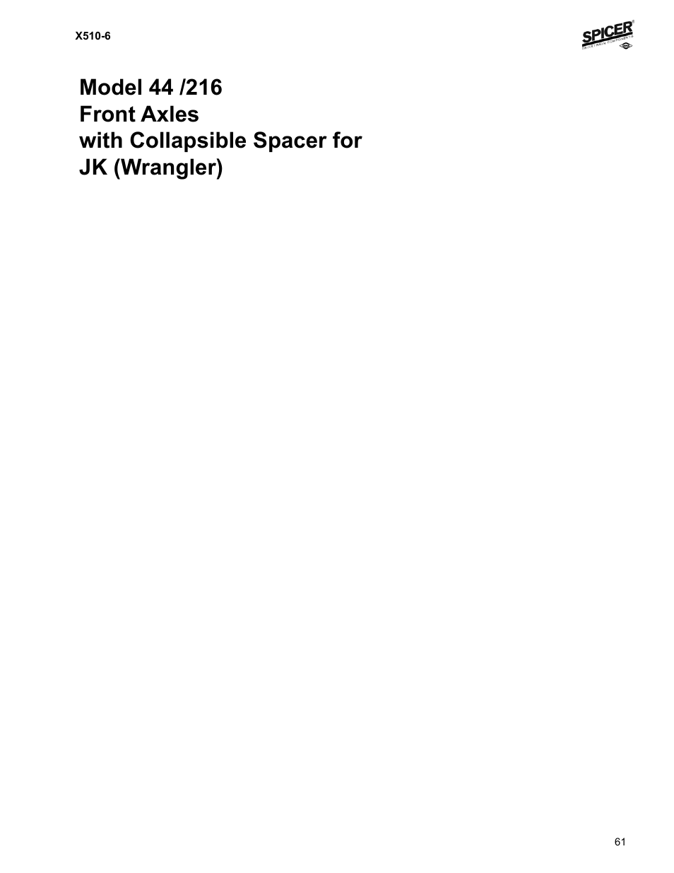 Spicer Jeep Applications 1999-2011 Light Axle Parts User Manual | Page 63 / 120