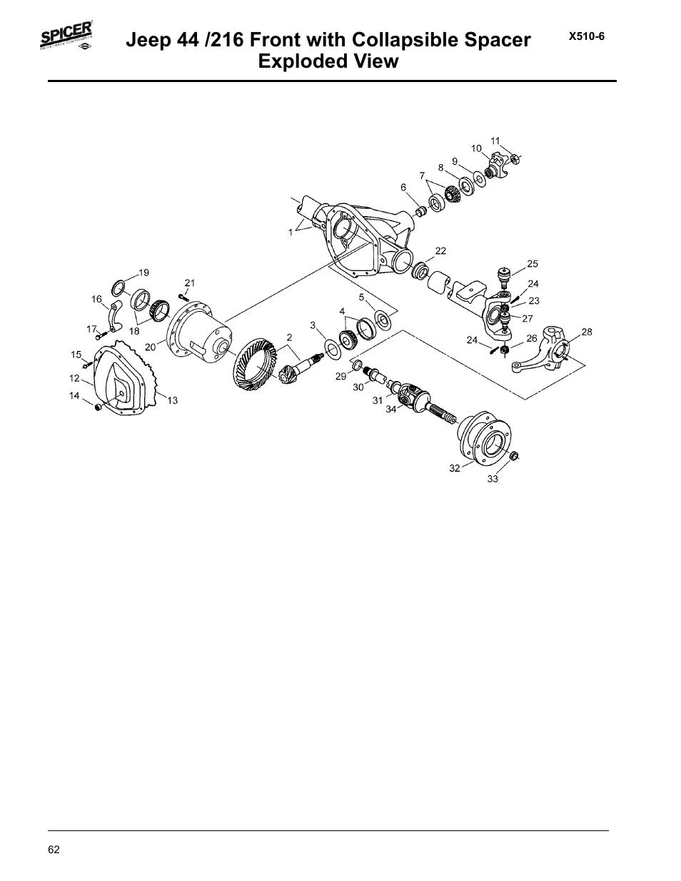Spicer Jeep Applications 1999-2011 Light Axle Parts User Manual | Page 64 / 120