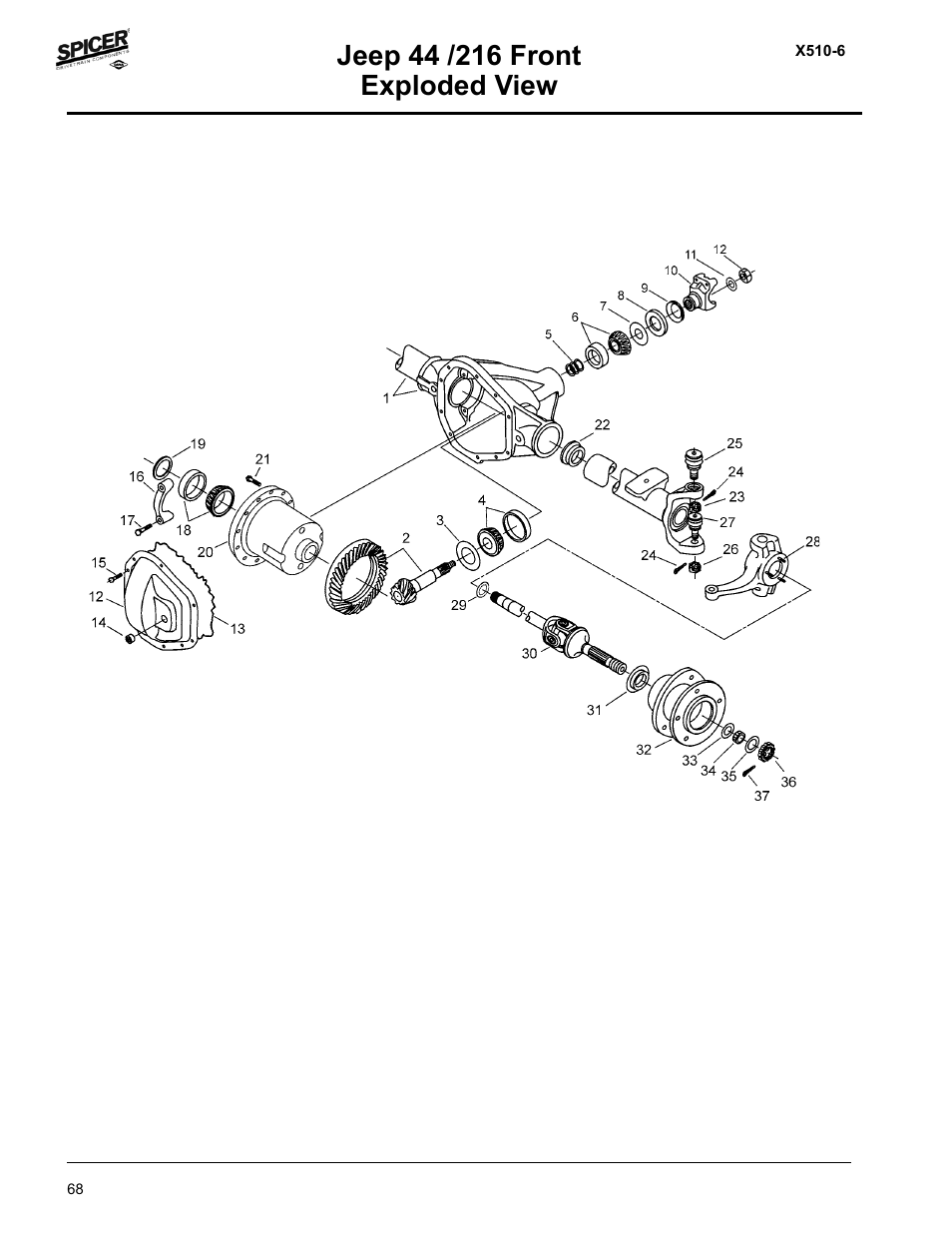 Spicer Jeep Applications 1999-2011 Light Axle Parts User Manual | Page 70 / 120