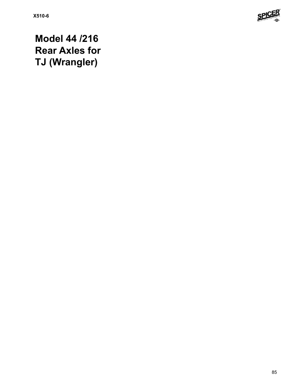 Spicer Jeep Applications 1999-2011 Light Axle Parts User Manual | Page 87 / 120
