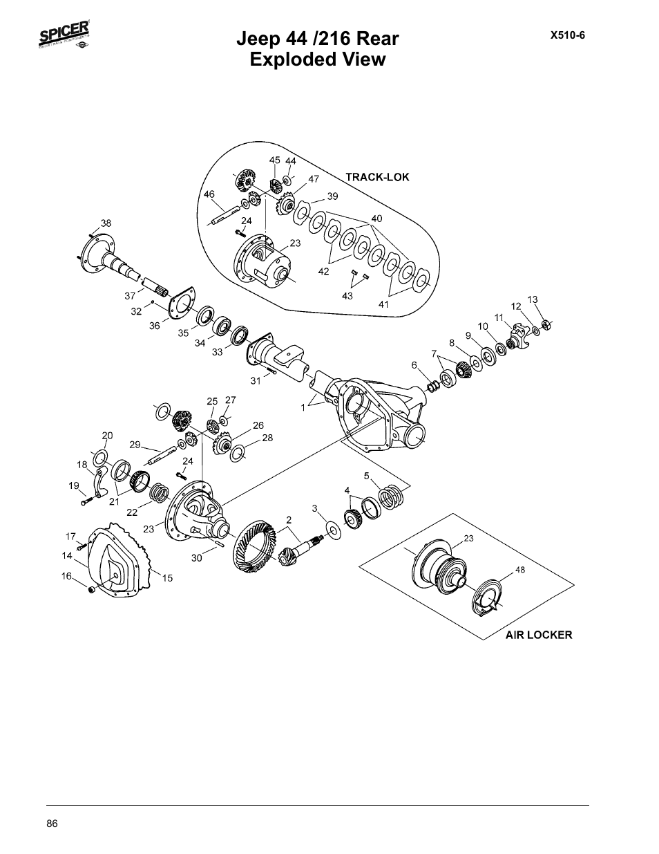 Spicer Jeep Applications 1999-2011 Light Axle Parts User Manual | Page 88 / 120