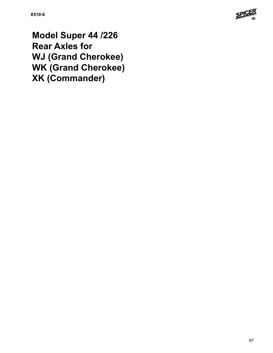 Spicer Jeep Applications 1999-2011 Light Axle Parts User Manual | Page 99 / 120