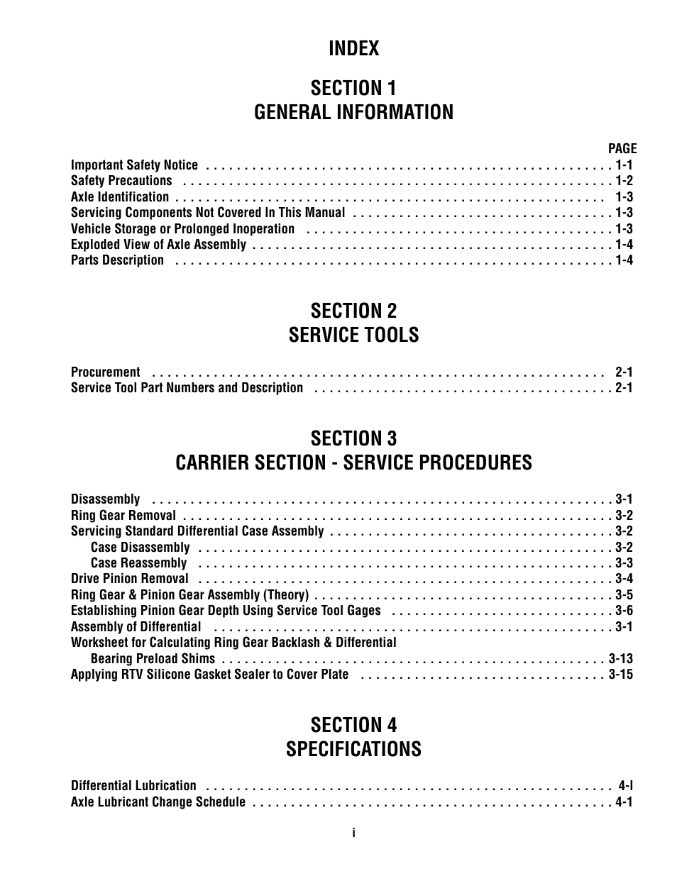 Spicer Single Speed Axle - Service Manual User Manual | Page 2 / 30