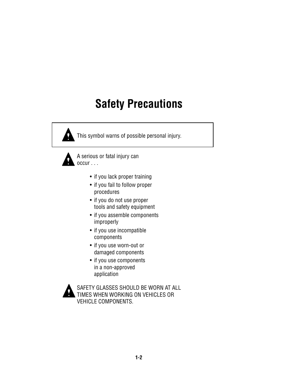 Safety precautions | Spicer Single Speed Axle - Service Manual User Manual | Page 5 / 30