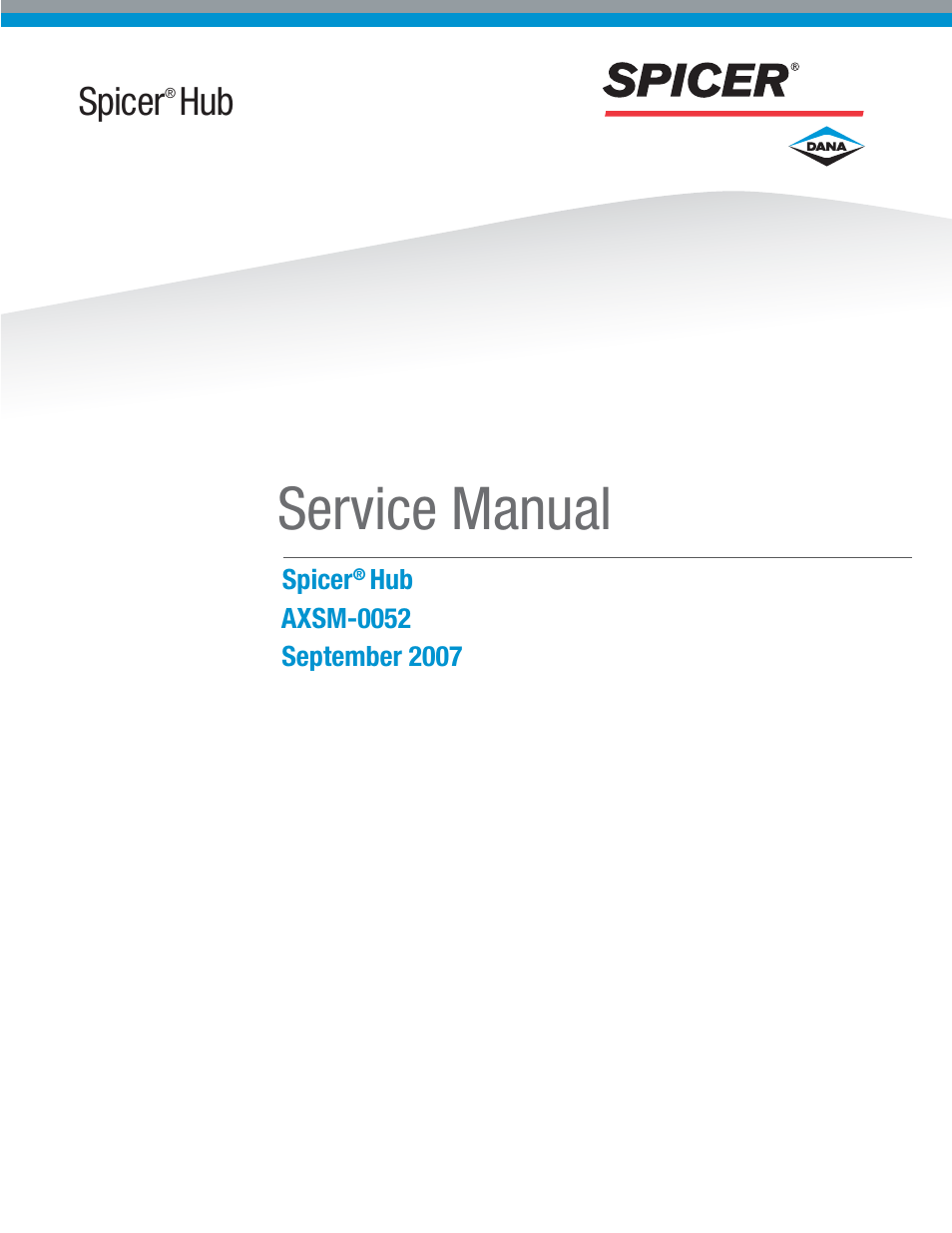 Spicer Hub Service Manual User Manual | 26 pages