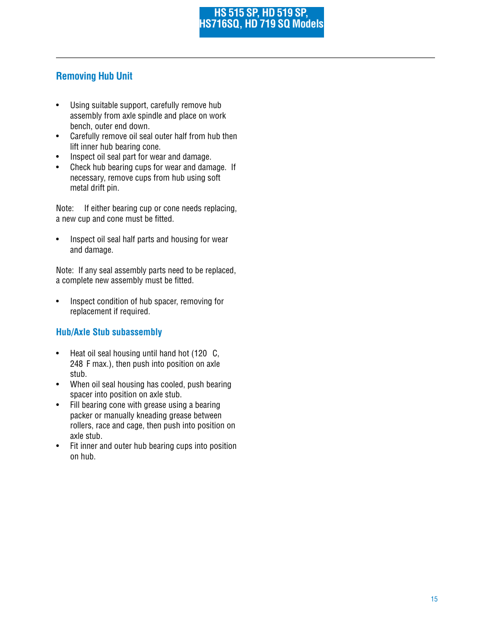 Spicer Hub Service Manual User Manual | Page 17 / 26