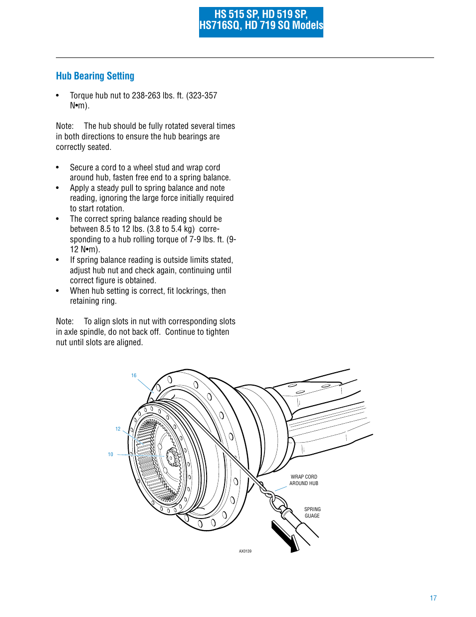Hub bearing setting | Spicer Hub Service Manual User Manual | Page 19 / 26