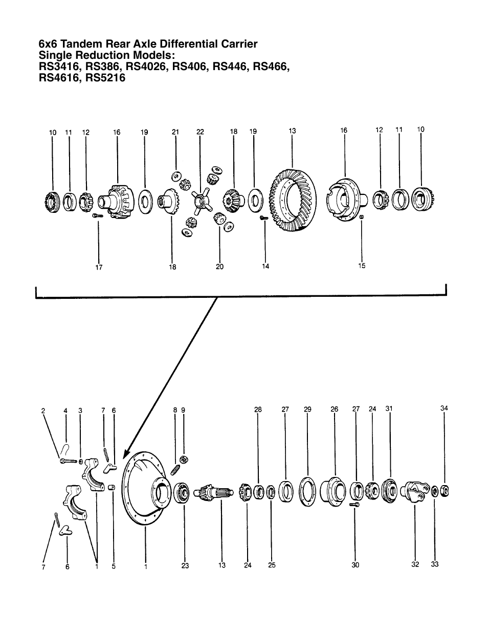 Spicer Drive System Illustrated Parts List ESD D386, D406, D466, DS4026, DS4616, DS_DC_DT4636, 6x6 User Manual | Page 10 / 48