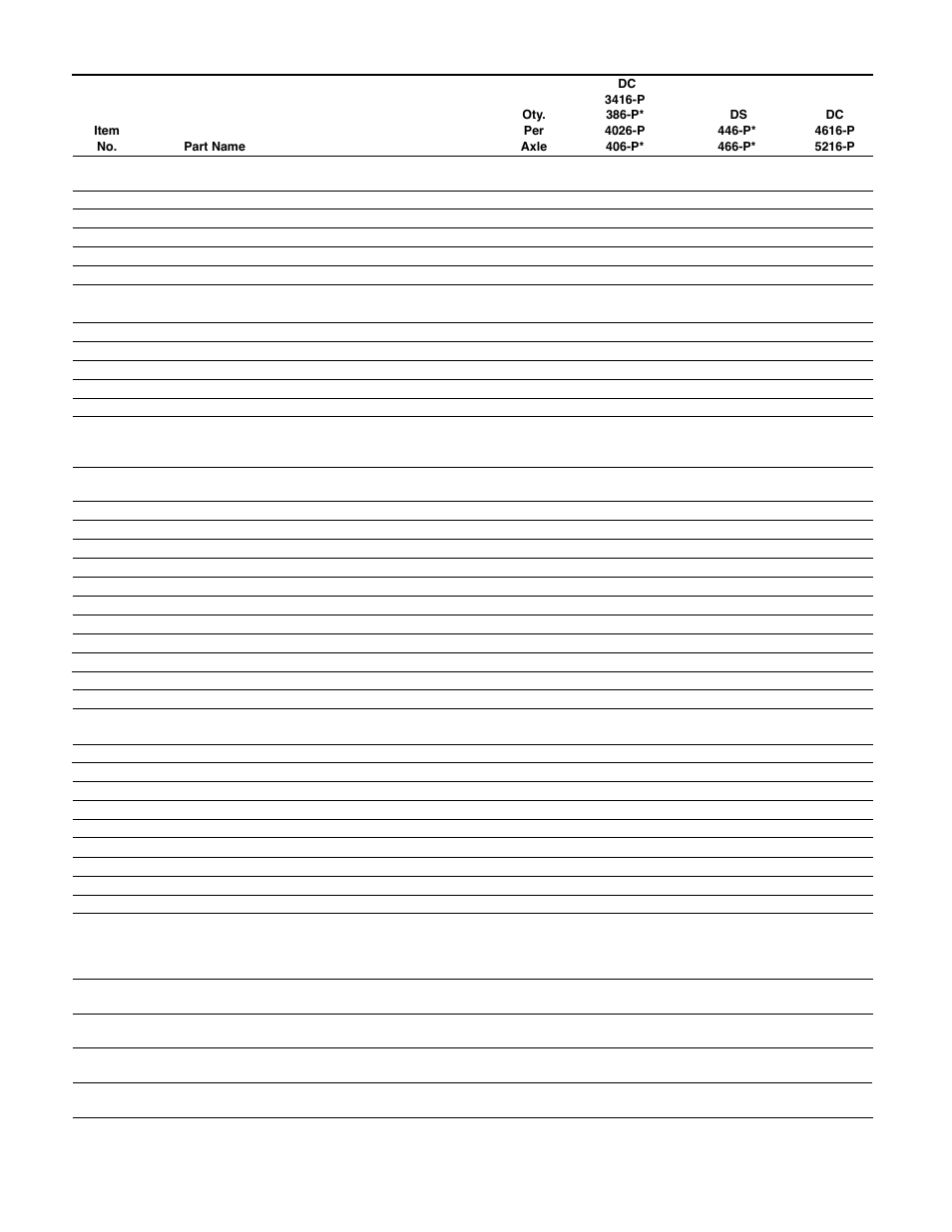 Spicer Drive System Illustrated Parts List ESD D386, D406, D466, DS4026, DS4616, DS_DC_DT4636, 6x6 User Manual | Page 16 / 48