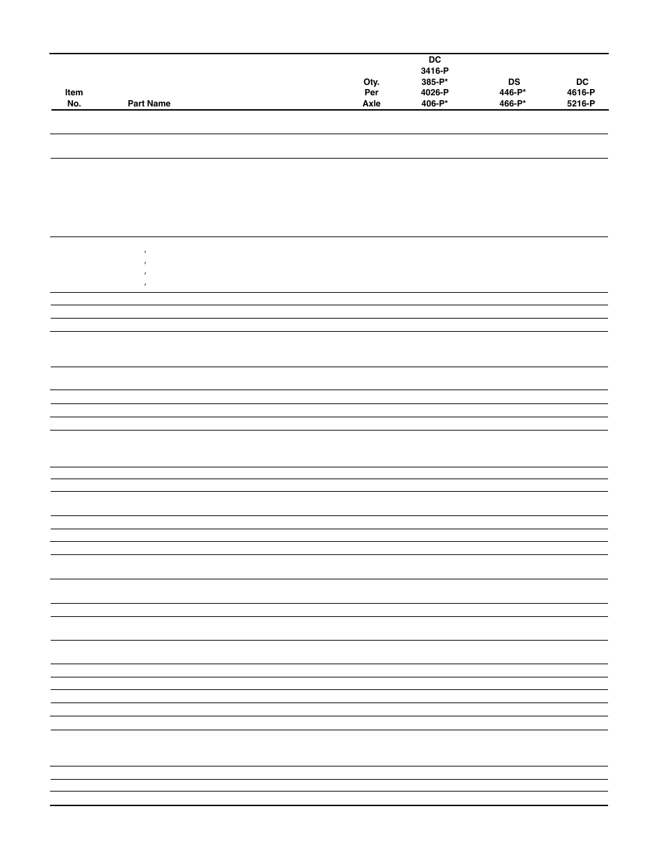 Spicer Drive System Illustrated Parts List ESD D386, D406, D466, DS4026, DS4616, DS_DC_DT4636, 6x6 User Manual | Page 18 / 48