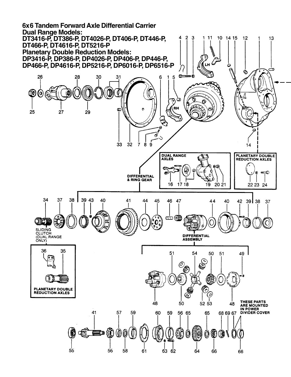 Spicer Drive System Illustrated Parts List ESD D386, D406, D466, DS4026, DS4616, DS_DC_DT4636, 6x6 User Manual | Page 24 / 48
