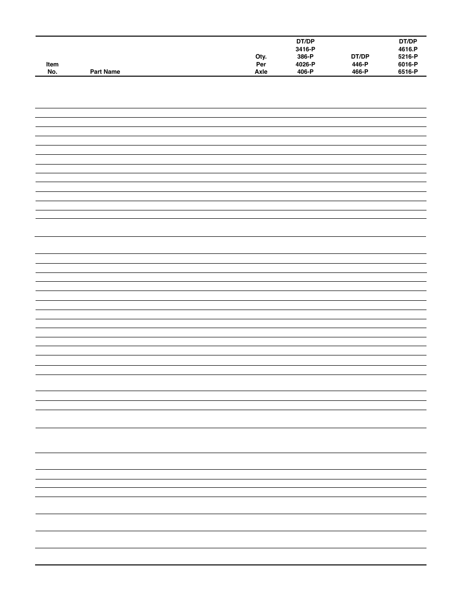 Spicer Drive System Illustrated Parts List ESD D386, D406, D466, DS4026, DS4616, DS_DC_DT4636, 6x6 User Manual | Page 26 / 48