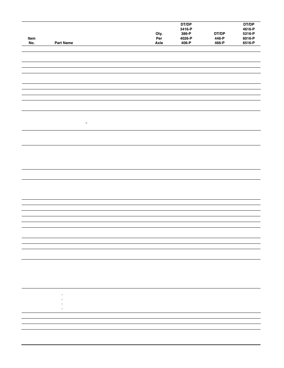 Spicer Drive System Illustrated Parts List ESD D386, D406, D466, DS4026, DS4616, DS_DC_DT4636, 6x6 User Manual | Page 27 / 48