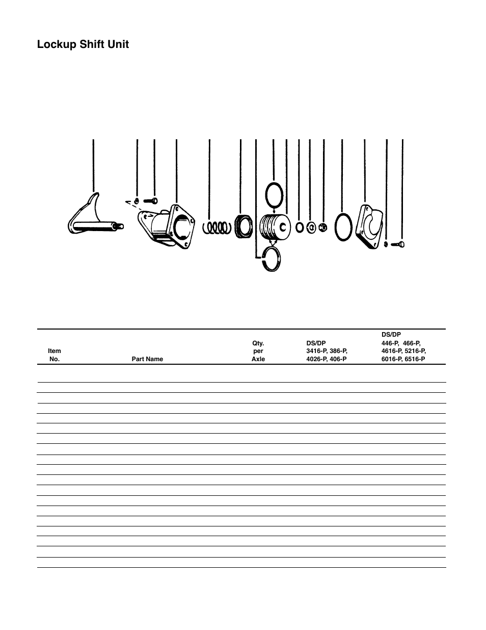 Lockup shift unit | Spicer Drive System Illustrated Parts List ESD D386, D406, D466, DS4026, DS4616, DS_DC_DT4636, 6x6 User Manual | Page 40 / 48