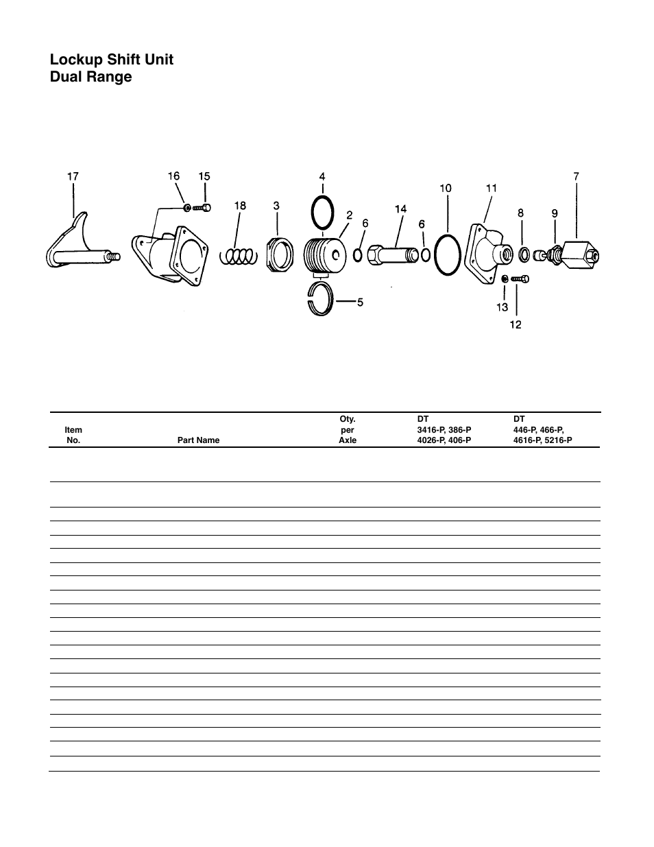 Lockup shift unit dual range | Spicer Drive System Illustrated Parts List ESD D386, D406, D466, DS4026, DS4616, DS_DC_DT4636, 6x6 User Manual | Page 41 / 48