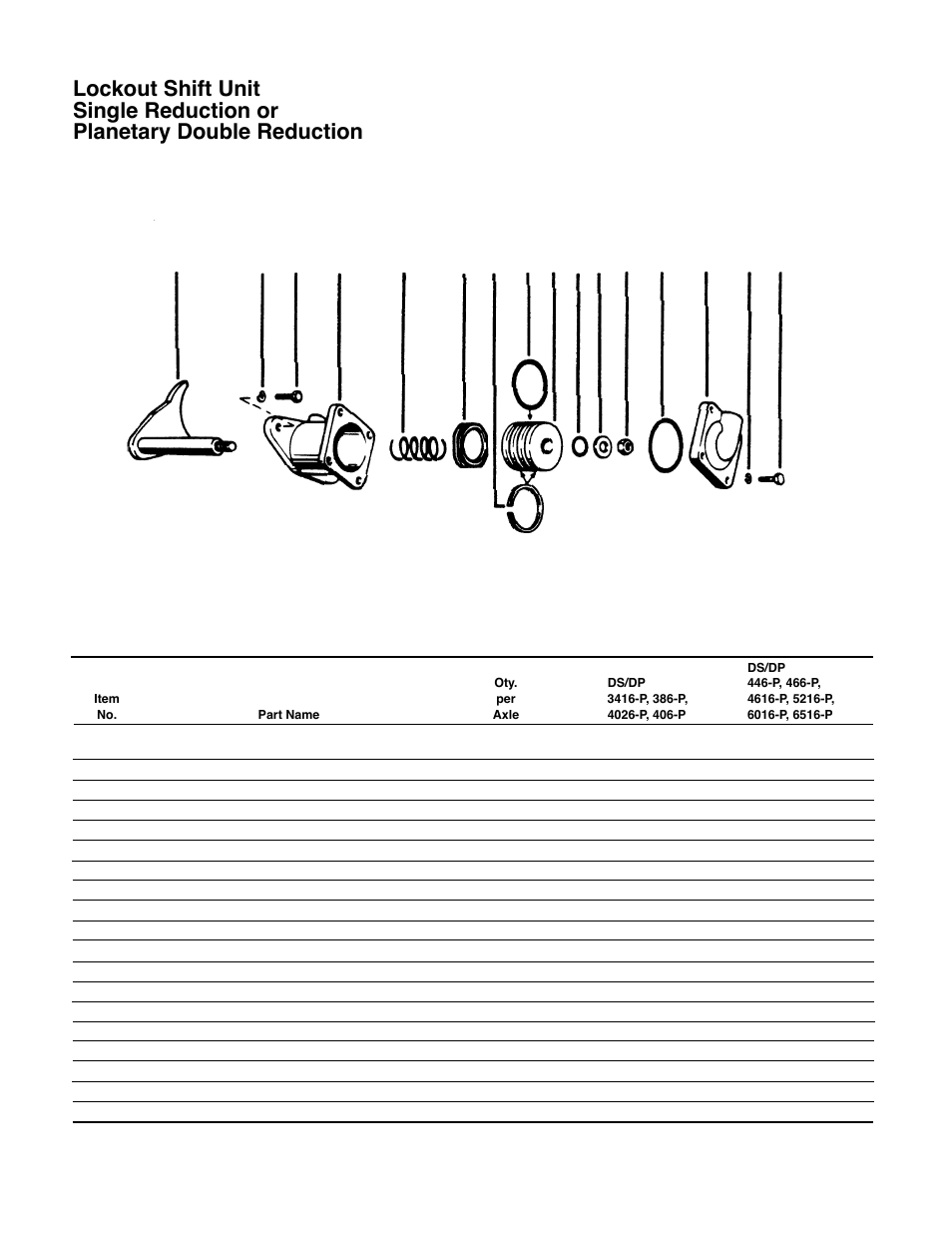 Spicer Drive System Illustrated Parts List ESD D386, D406, D466, DS4026, DS4616, DS_DC_DT4636, 6x6 User Manual | Page 42 / 48