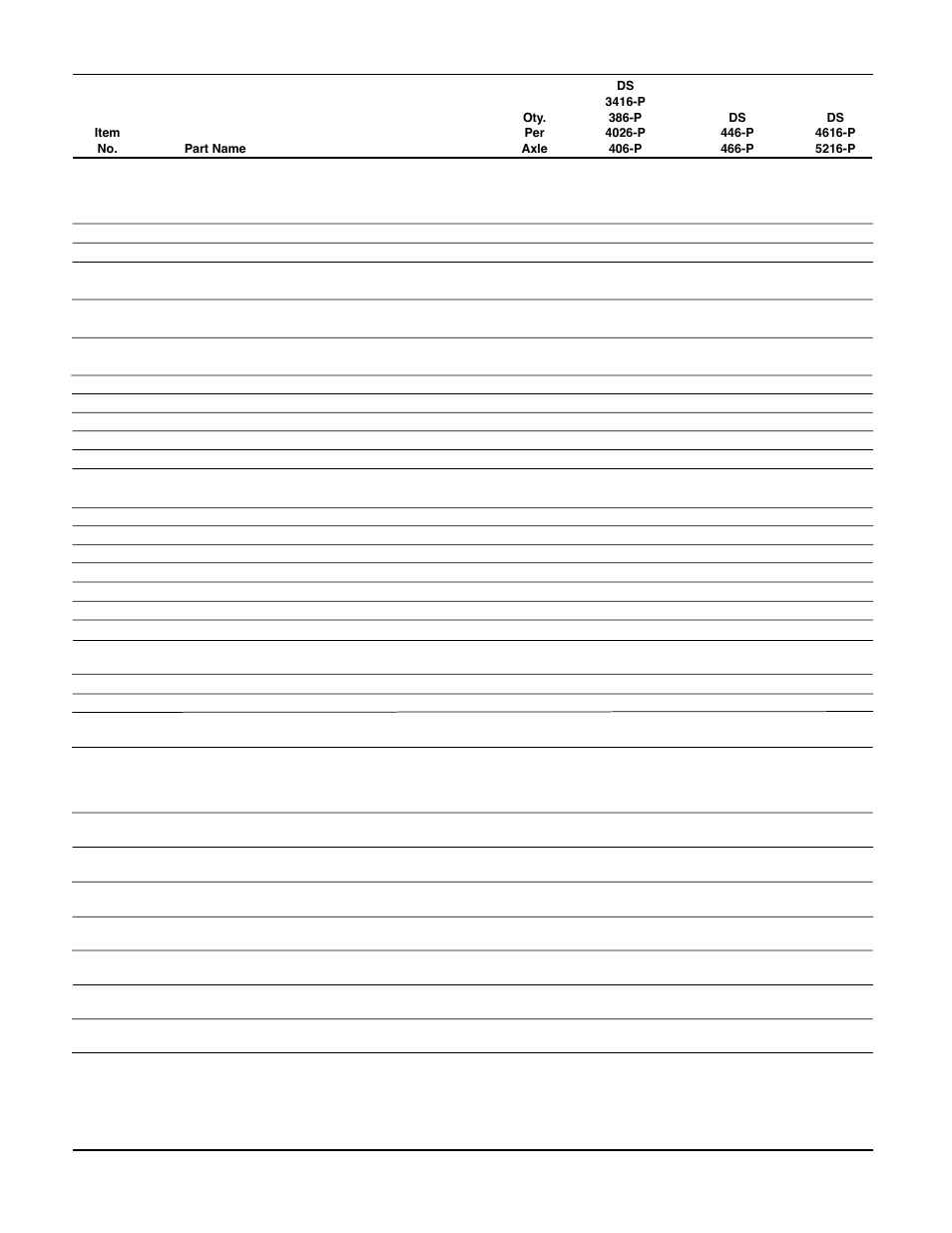 Spicer Drive System Illustrated Parts List ESD D386, D406, D466, DS4026, DS4616, DS_DC_DT4636, 6x6 User Manual | Page 6 / 48