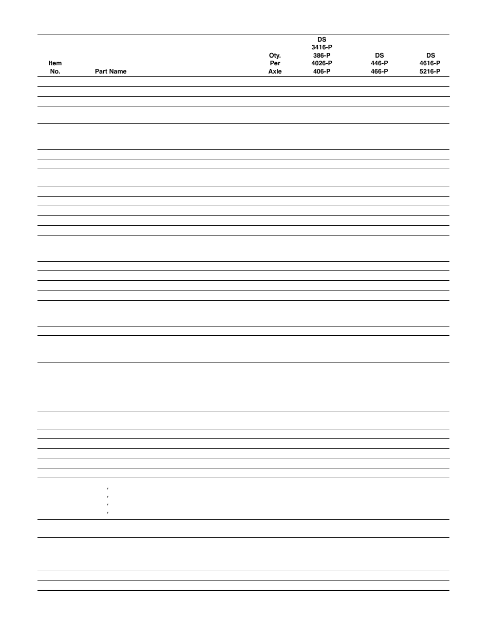 Spicer Drive System Illustrated Parts List ESD D386, D406, D466, DS4026, DS4616, DS_DC_DT4636, 6x6 User Manual | Page 8 / 48