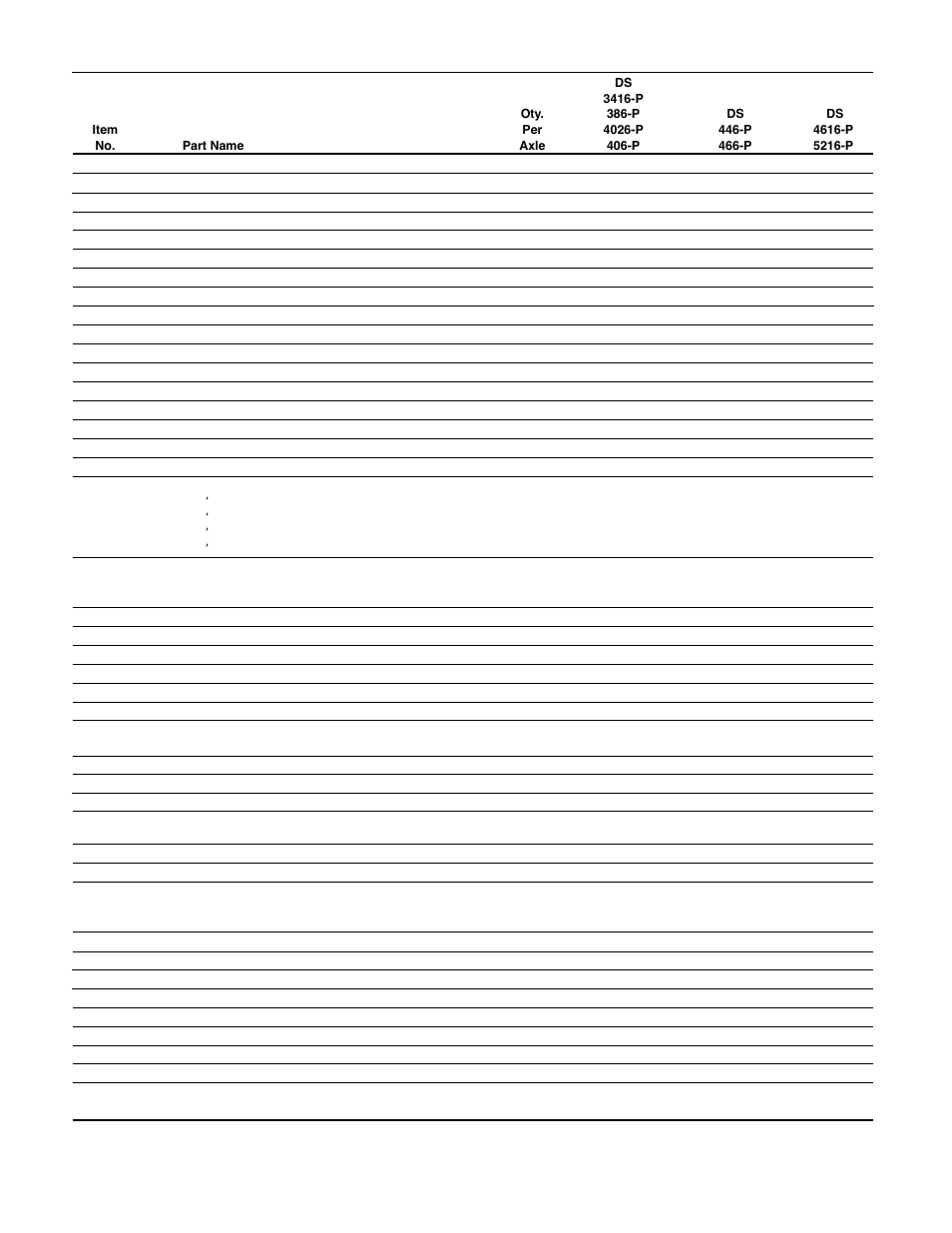 Spicer Drive System Illustrated Parts List ESD D386, D406, D466, DS4026, DS4616, DS_DC_DT4636, 6x6 User Manual | Page 9 / 48