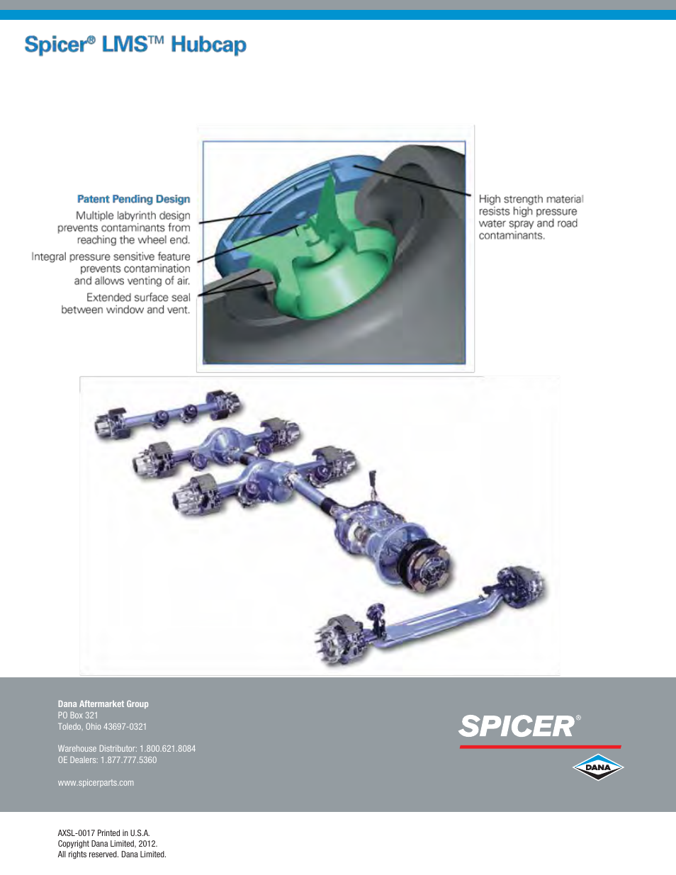 Spicer LMS Hubcap User Manual | Page 2 / 2