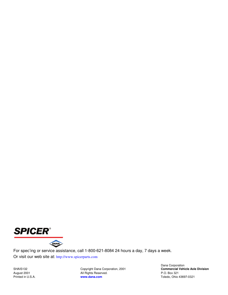 Spicer DS404 Reinforcing Instructions User Manual | Page 7 / 7