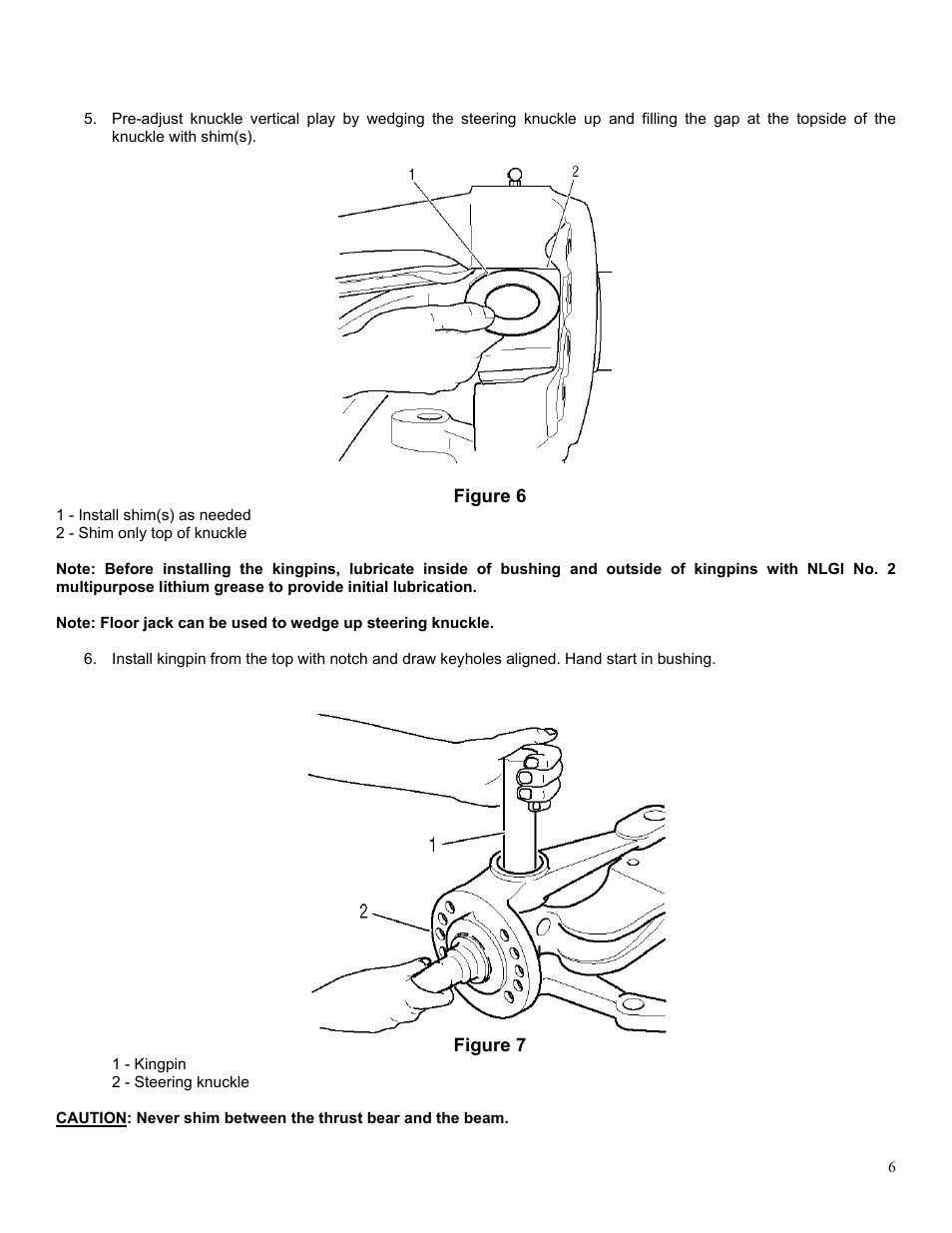 Spicer Dana Corporation Steer Knuckle Recall Identification and Repair Procedure User Manual | Page 6 / 11