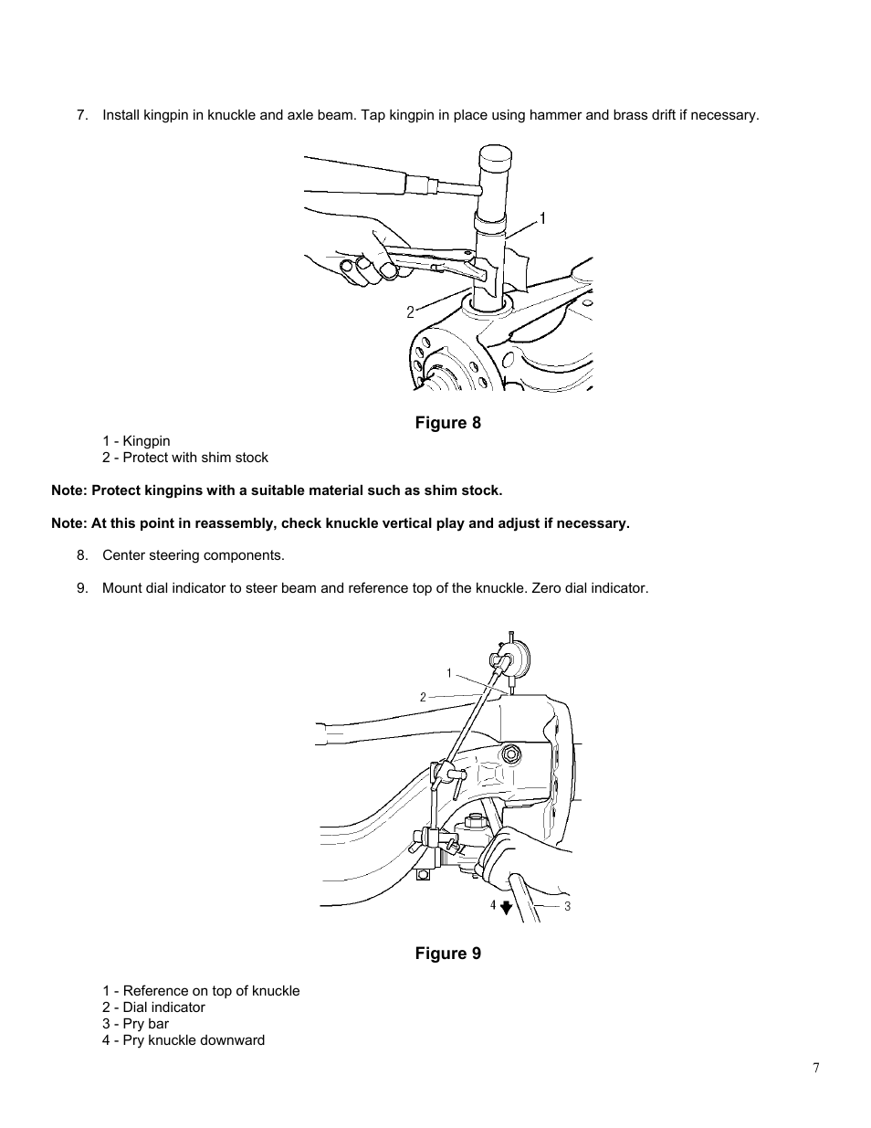 Spicer Dana Corporation Steer Knuckle Recall Identification and Repair Procedure User Manual | Page 7 / 11