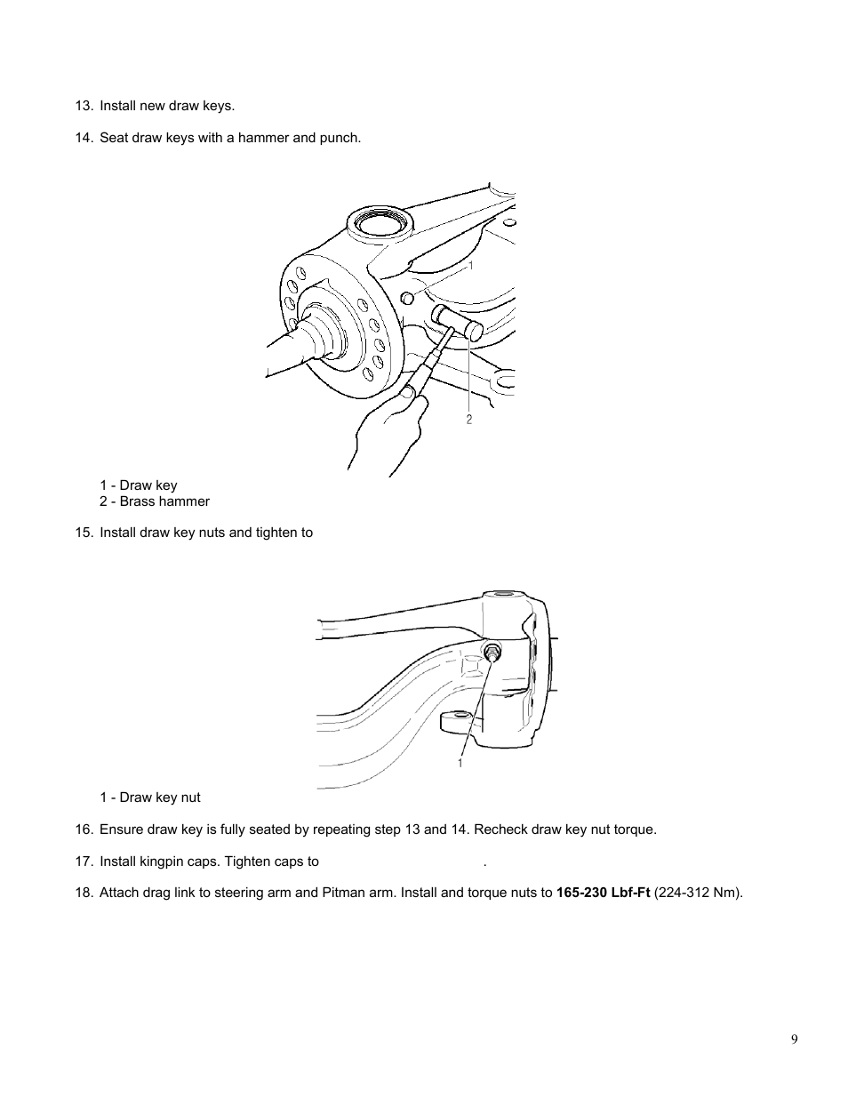 Spicer Dana Corporation Steer Knuckle Recall Identification and Repair Procedure User Manual | Page 9 / 11