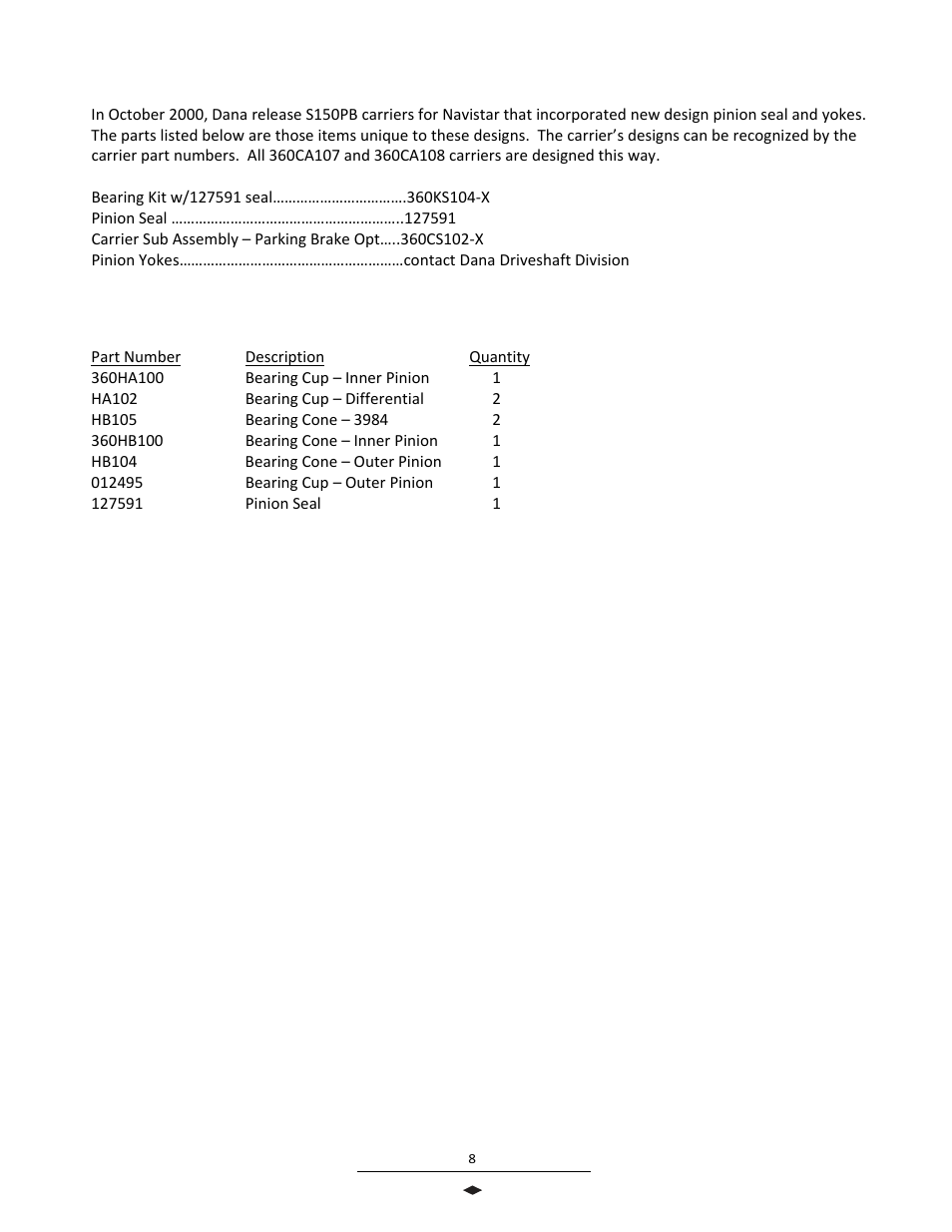 Spicer Drive Axles Illustrated Parts List S135-S, S150-S User Manual | Page 10 / 12