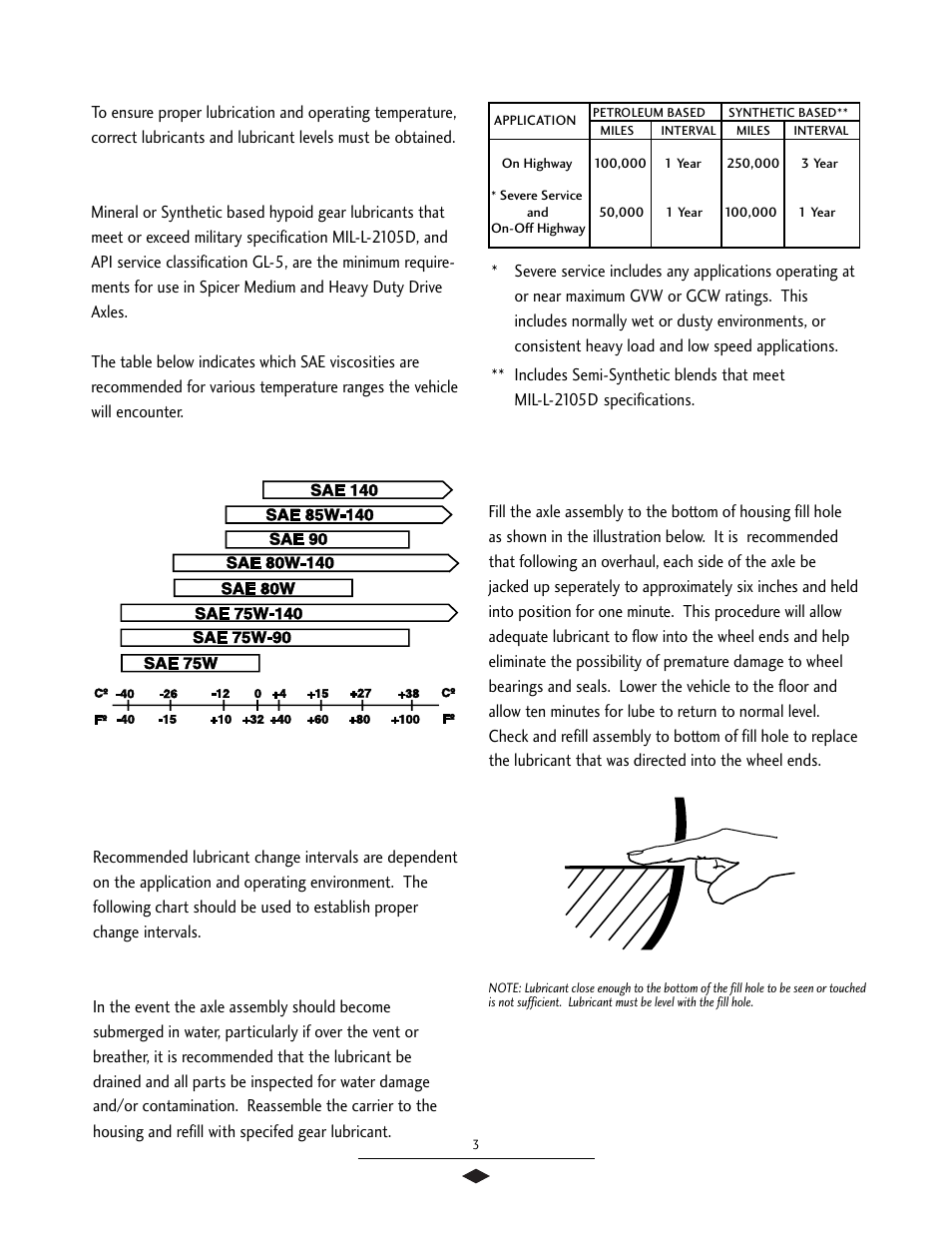 Axle lubricant recommendations | Spicer Drive Axles Service Manual User Manual | Page 5 / 28