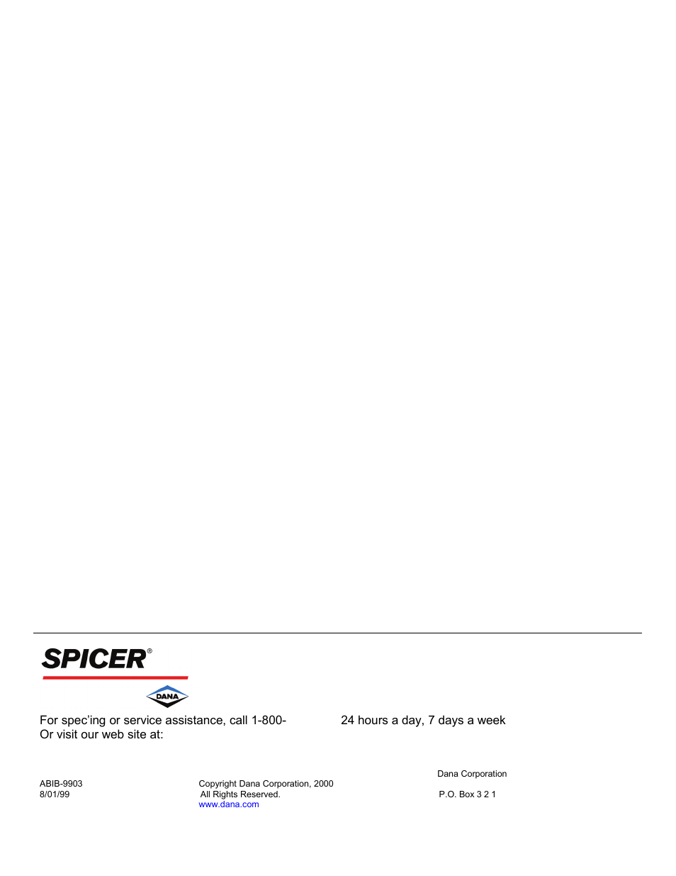 Spicer New Pinion Bearings in D463 User Manual | Page 2 / 2