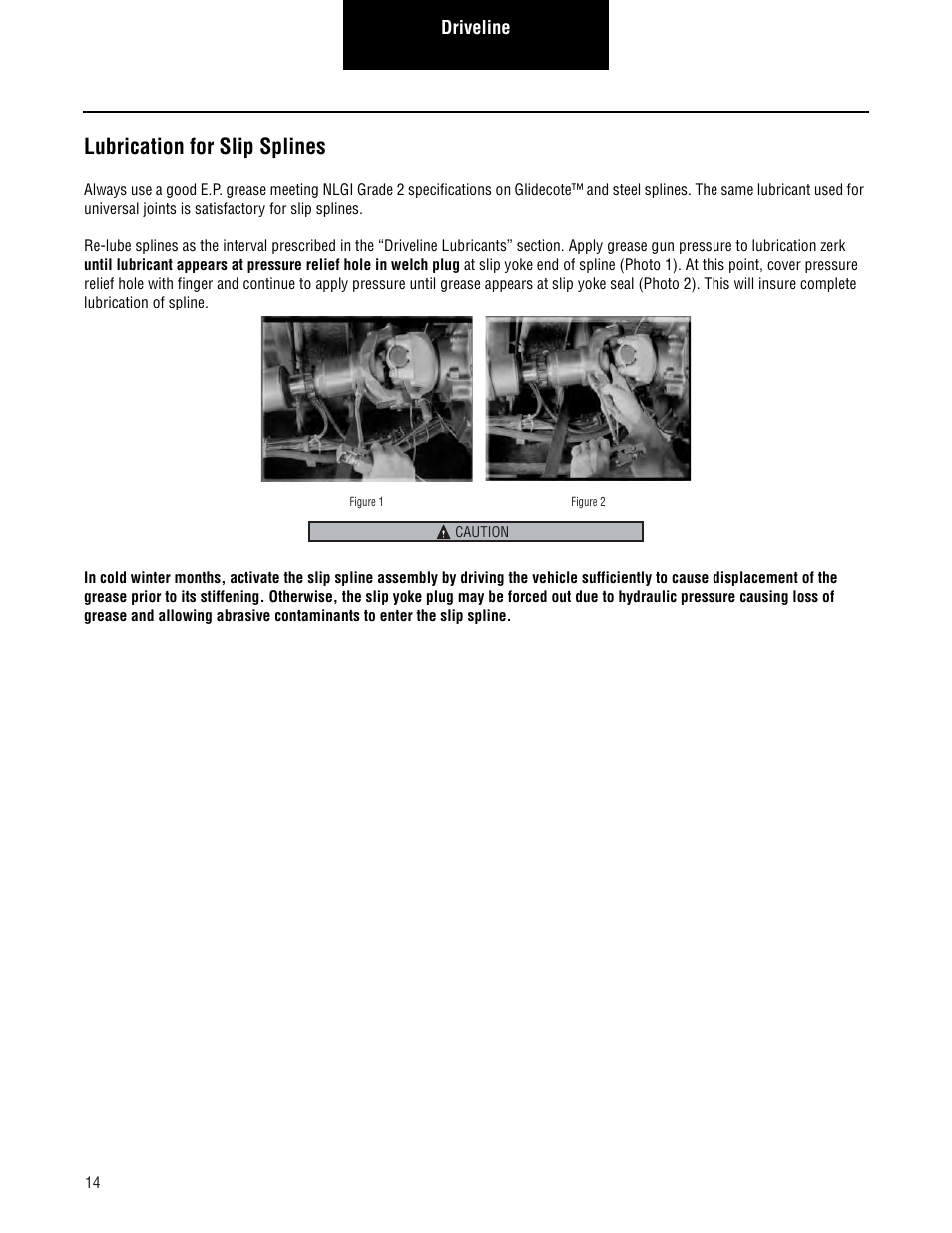 Lubrication for slip splines | Spicer Lubrication Manual - July 2012 User Manual | Page 14 / 18