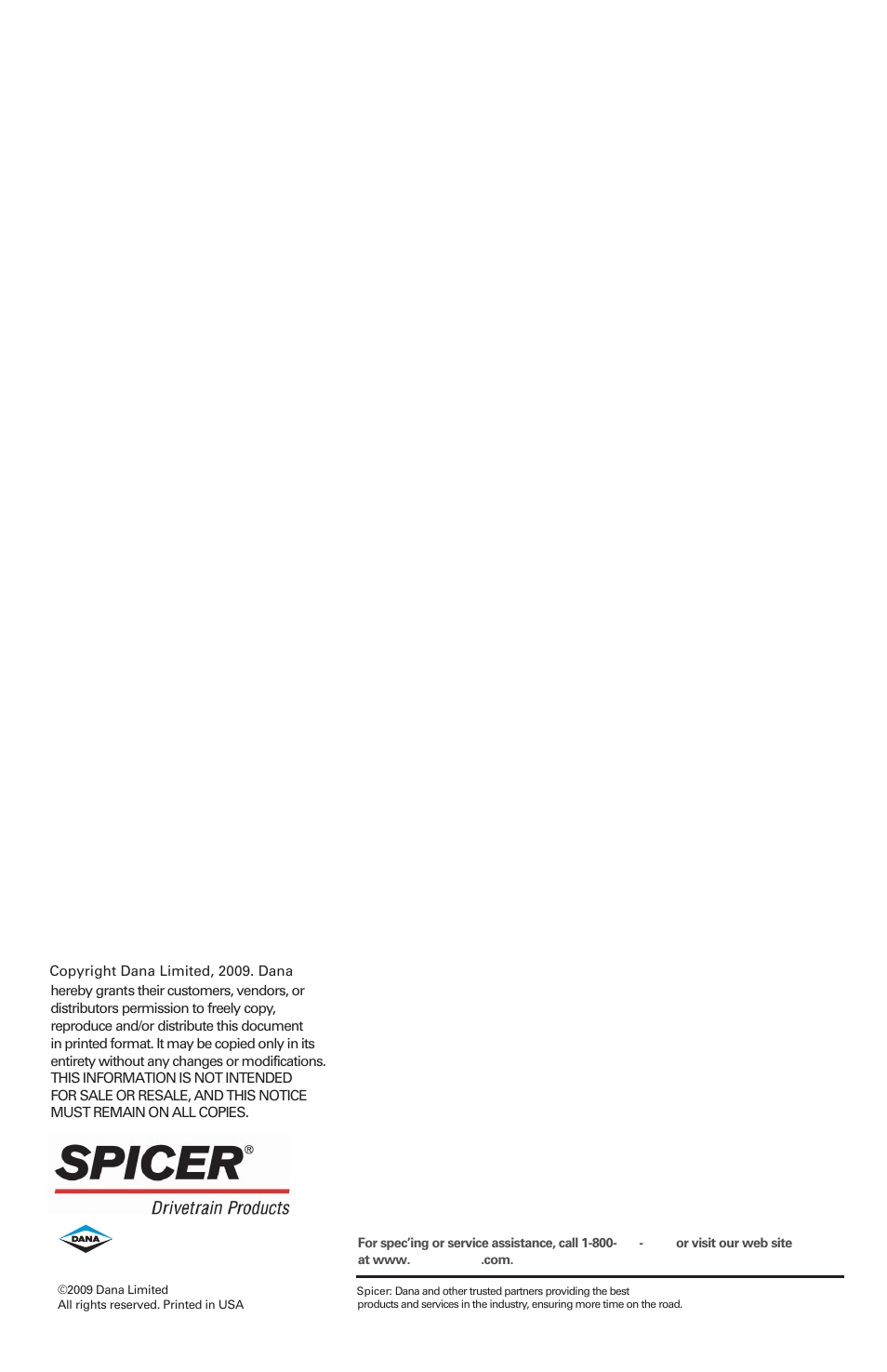 Spicer Drive Axle Wheel Differential Lock User Manual | Page 12 / 12