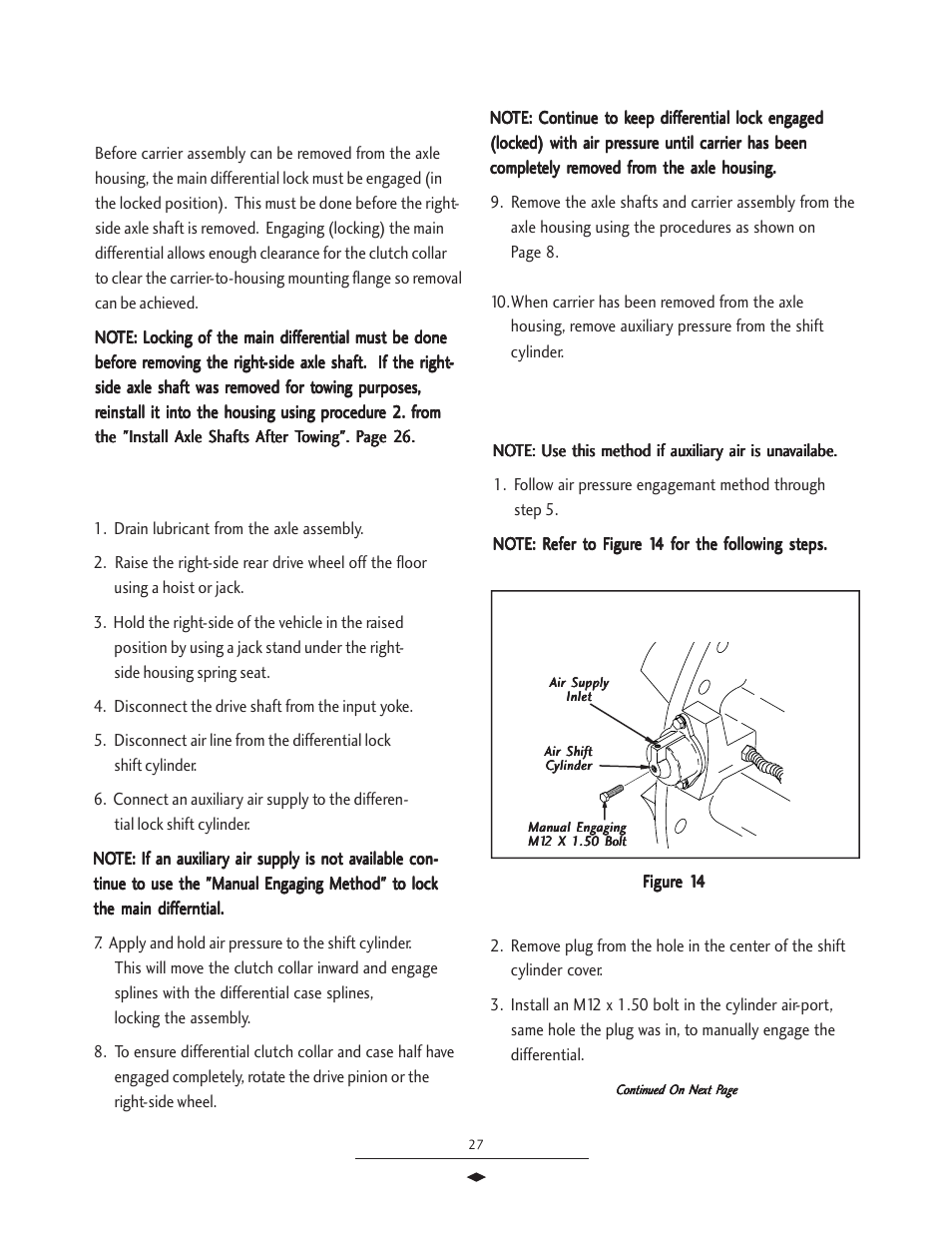 Carrier removal (diff. lock), Carrier remov, Carrier remov carrier removal al al al al | Spicer Drive Axles Service Manual Wheel Reduction Drive Axles (EA-50) User Manual | Page 29 / 36