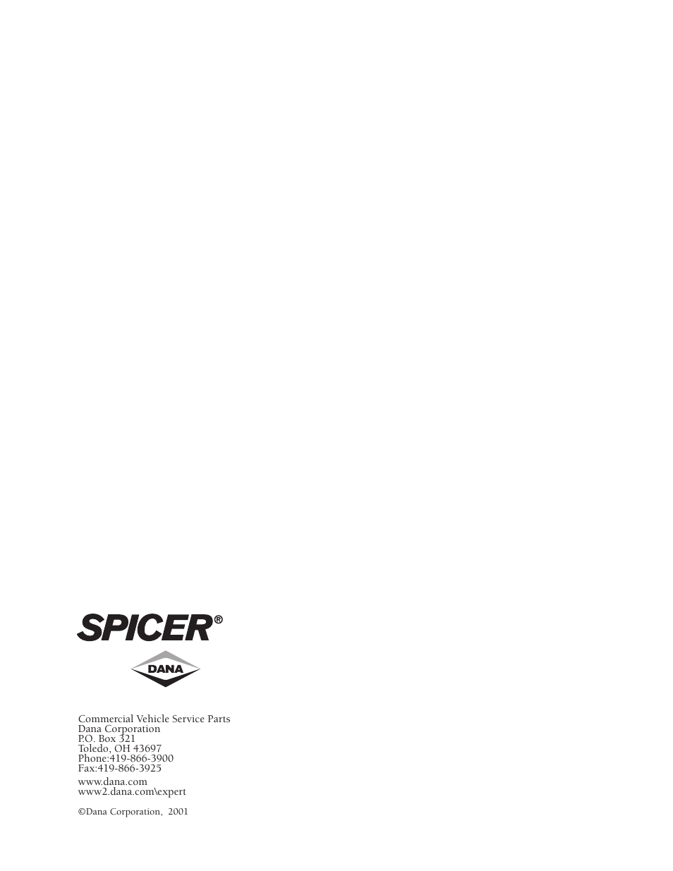 Spicer Double Cardan Constant Velocity Joint Assemblies User Manual | Page 35 / 35