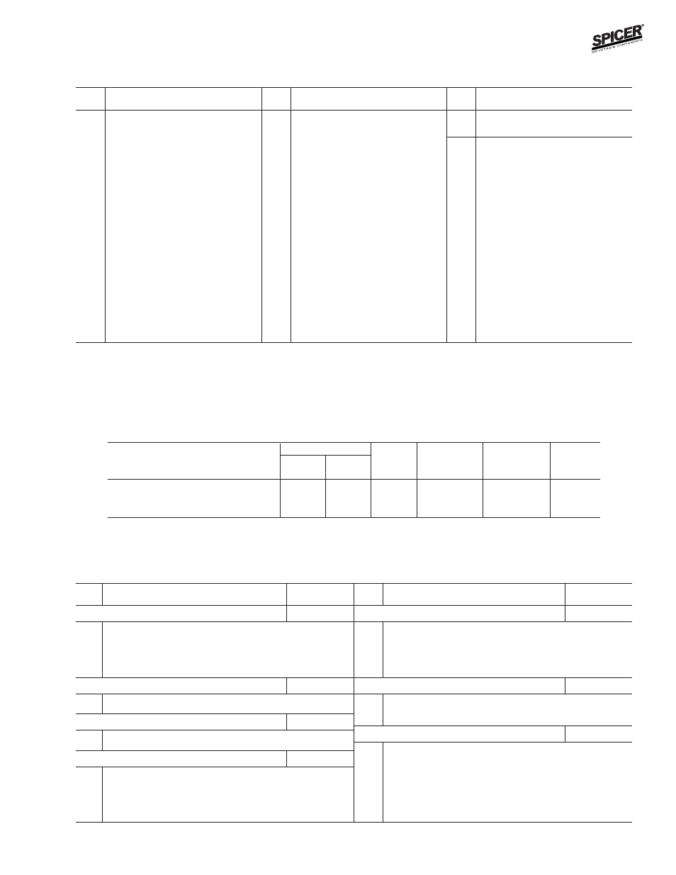 Gmc / chevrolet model 44 rear axles, Parts listing, Common axle kits - use with all applications | Miscellaneous small parts | Spicer Front and Rear Axle Catalog User Manual | Page 137 / 252