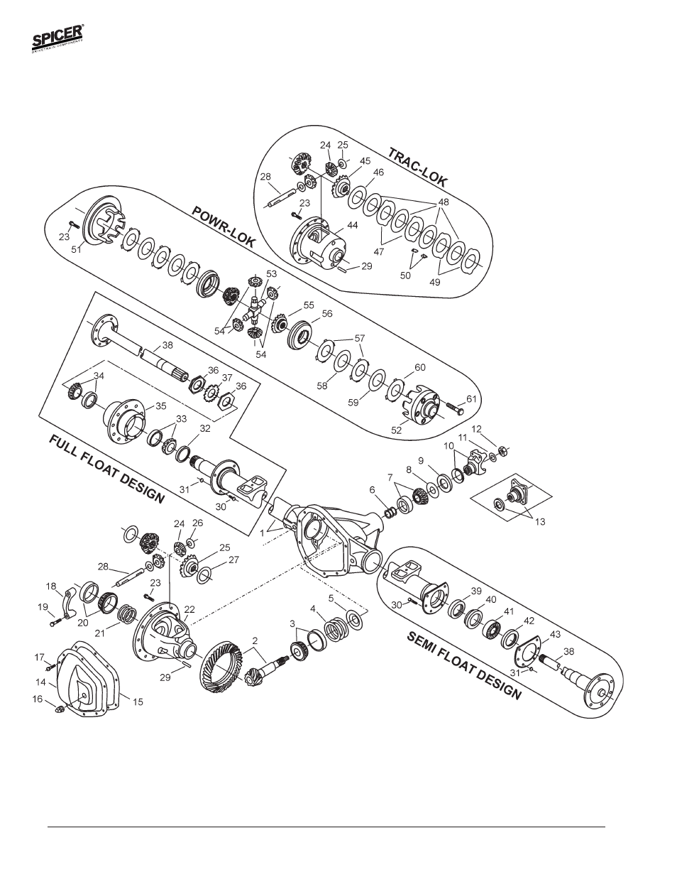Gmc / chevrolet model 60 rear axles | Spicer Front and Rear Axle Catalog User Manual | Page 146 / 252