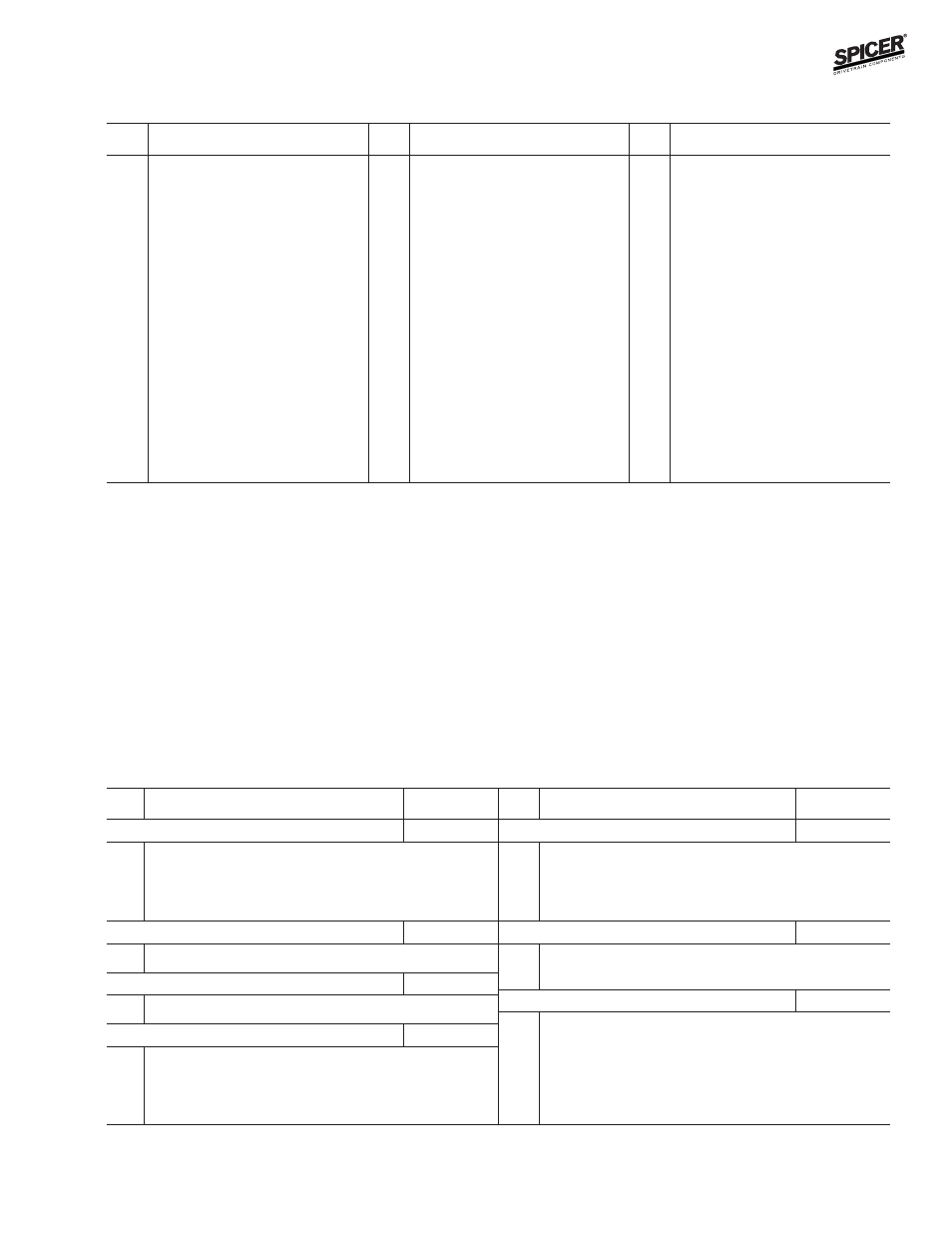 Ihc model 44 rear axles, Parts listing, Common axle kits - use with all applications | Spicer Front and Rear Axle Catalog User Manual | Page 185 / 252