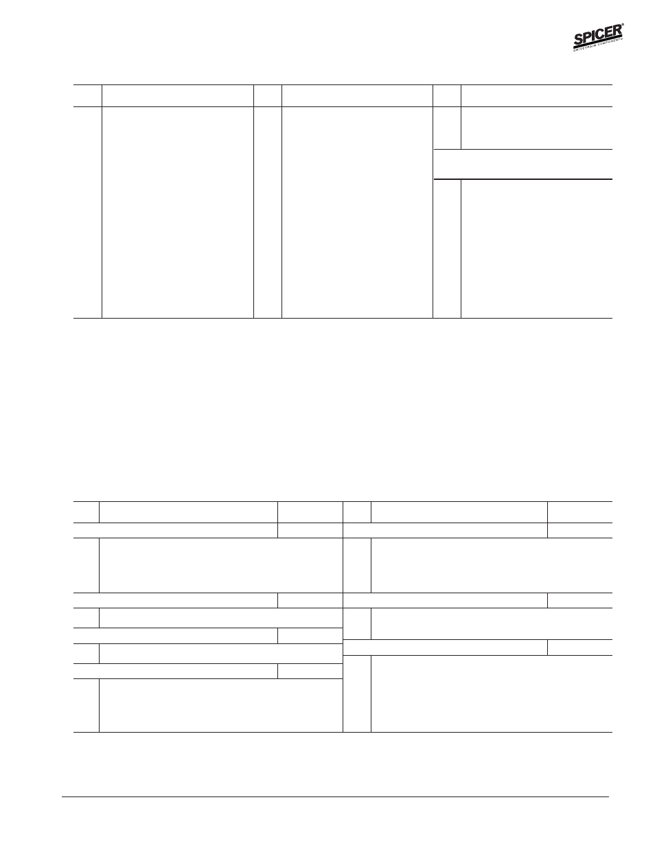 Amc/jeep model 30 rear axles, Parts listing, Common axle kits - use with all applications | Spicer Front and Rear Axle Catalog User Manual | Page 221 / 252