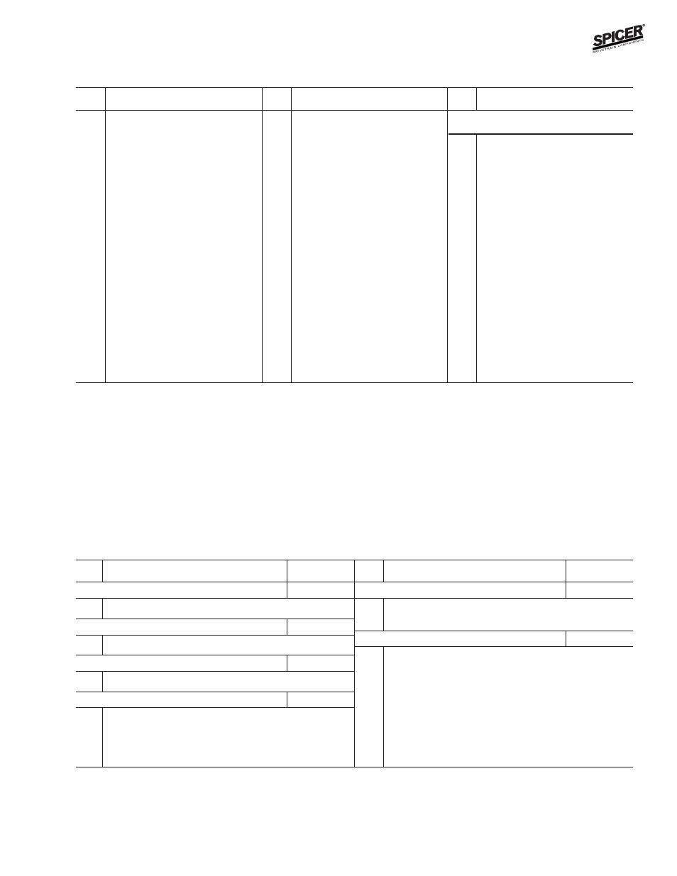 Amc/jeep model 44 rear axles, Parts listing, Common axle kits - use with all applications | Spicer Front and Rear Axle Catalog User Manual | Page 237 / 252