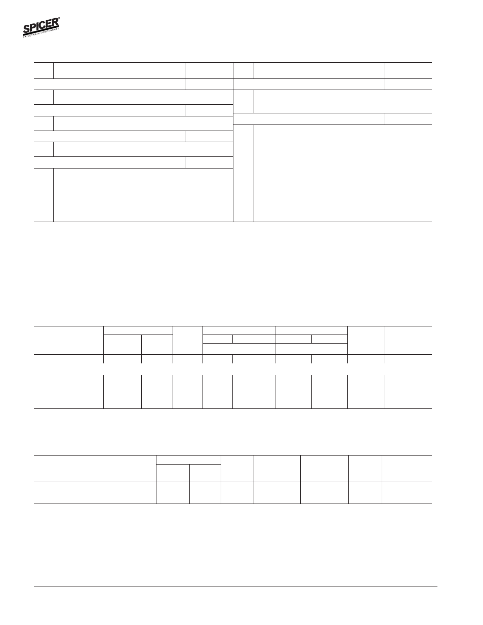 Amc/jeep model 60 rear axles, Common axle kits - use with all applications | Spicer Front and Rear Axle Catalog User Manual | Page 252 / 252