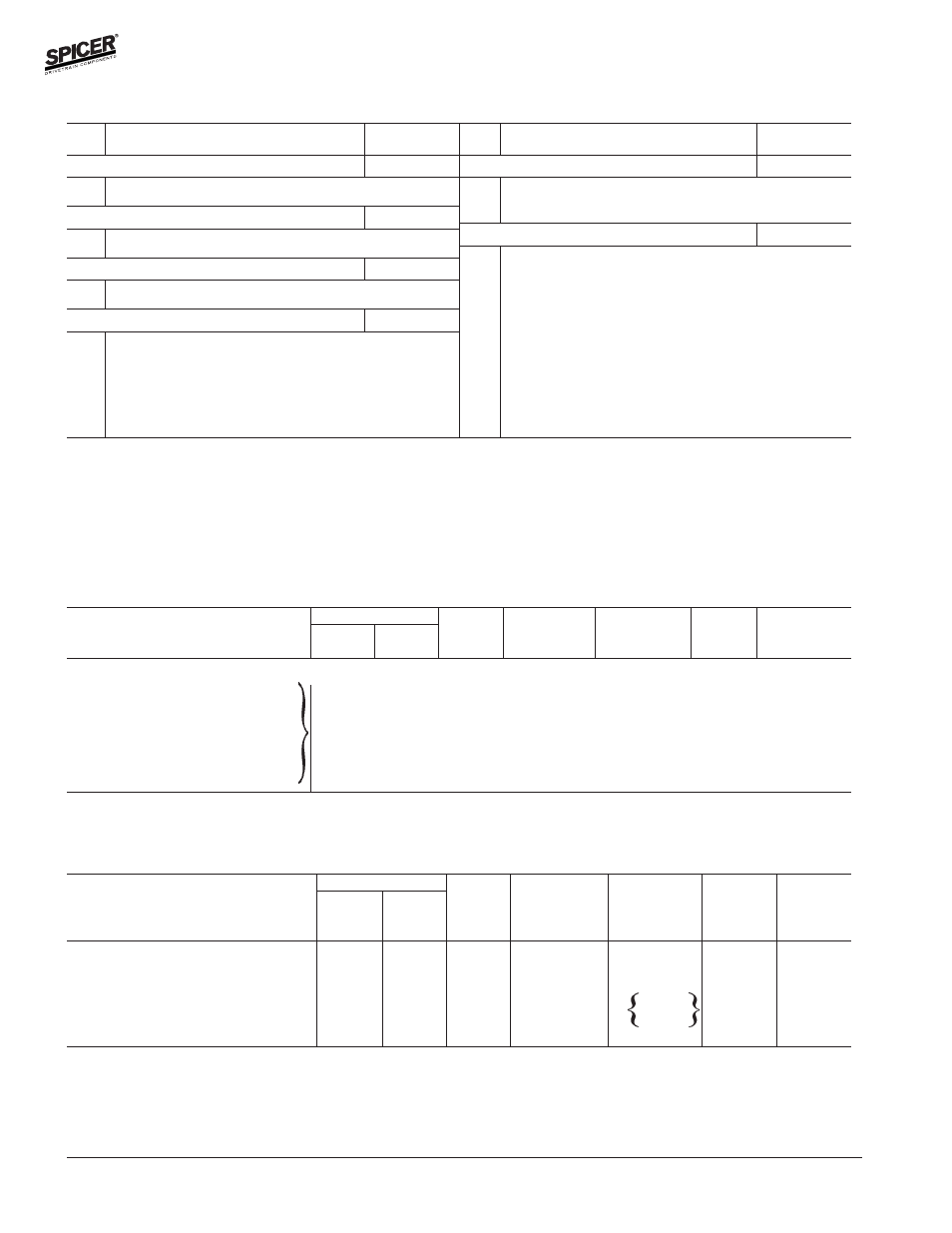 Dodge model 60 rear axles, Common axle kits - use with all applications, Contact vehicle manufacturer for service) | Spicer Front and Rear Axle Catalog User Manual | Page 30 / 252