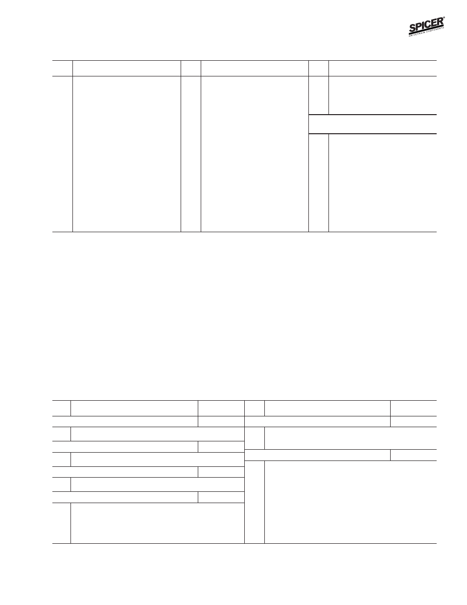 Dodge model 70 rear axles, Parts listing, Common axle kits - use with all applications | Spicer Front and Rear Axle Catalog User Manual | Page 41 / 252