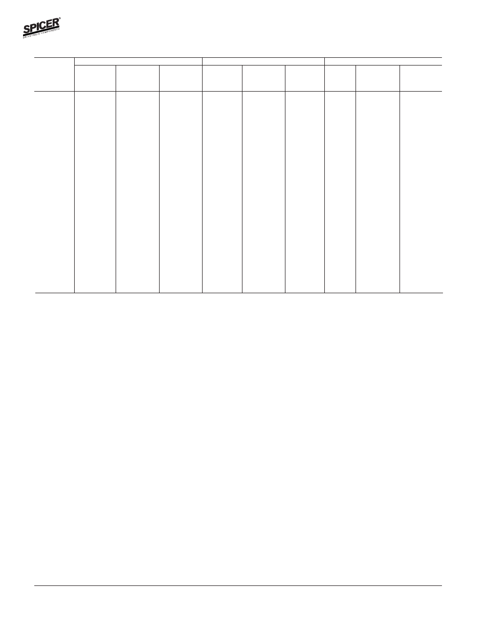 Ford model 44 front axles, Axle shaft dimensions | Spicer Front and Rear Axle Catalog User Manual | Page 76 / 252