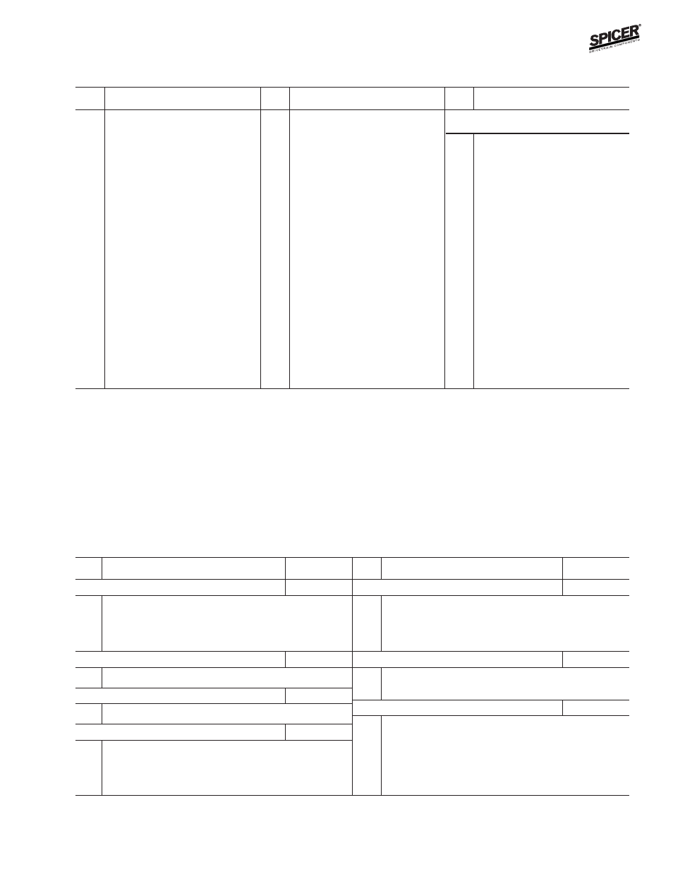 Ford model 44 rear axles, Parts listing, Common axle kits - use with all applications | Spicer Front and Rear Axle Catalog User Manual | Page 79 / 252